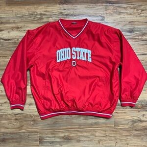 Vintage Ohio State Buckeyes Pro Edge Pullover XL Windbreaker Jacket Y2K Sports‎